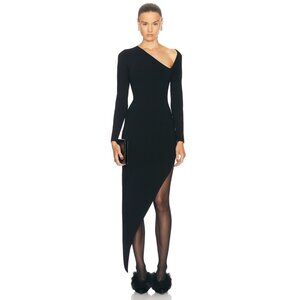 Alexander Wang Long Sleeve Asymmetric Dress in Black